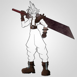 How To Draw Cloud Strife