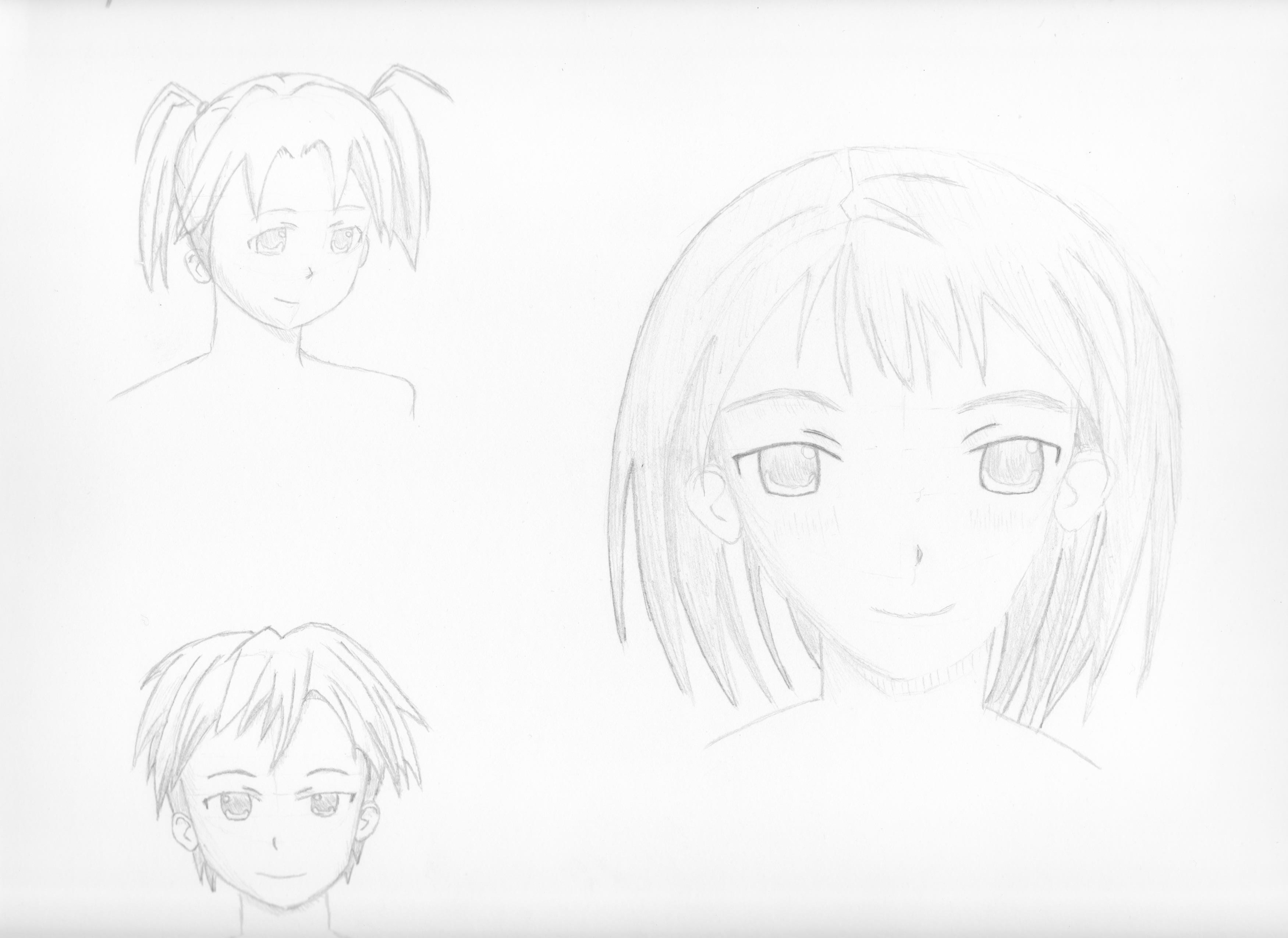 How To Draw Cartoons & Manga - Progression Sketch
